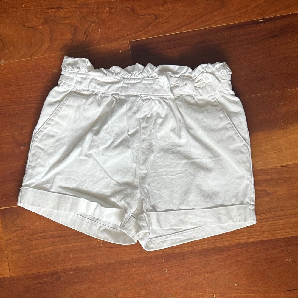 Janie and Jack White Ruffle Waist Shorts